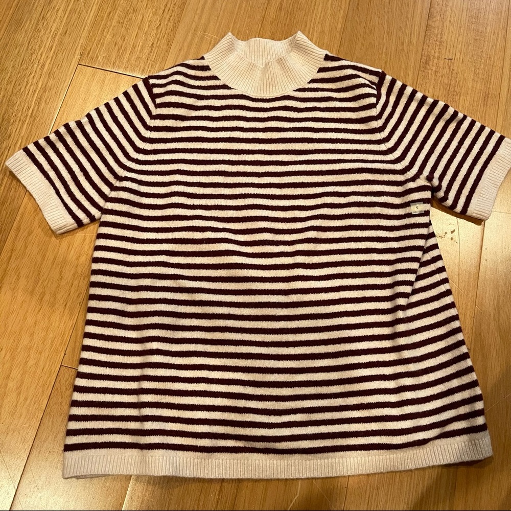 Loft Mock Neck Short Sleeve Sweater NWOT size Small